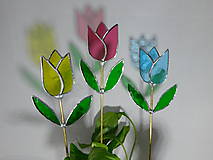 Dekorácie - sklenený tulipán - 16464651_