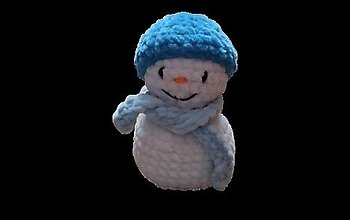 Hračky - Háčkovaný snehuliak (Biela) - 16464231_