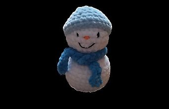 Hračky - Háčkovaný snehuliak (Biela) - 16464233_
