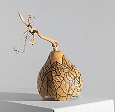Dekorácie - Gourd #G29 | Kalabasa, prírodná drevená dekorácia - 16465976_