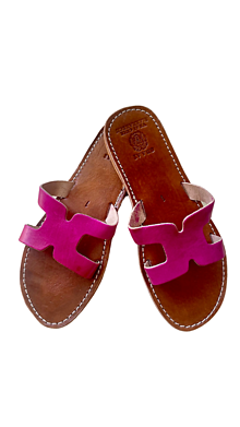 Ponožky, pančuchy, obuv - Kožené ručně šité nazouváky růžové - 16464647_
