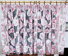 Úžitkový textil - Záclona maky v červenom - 16463607_
