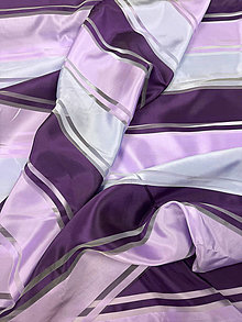 Úžitkový textil - Organza vo fialovom pruhovanom pyžame metráž - 16463618_