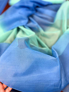 Textil - Mušelín tyrkys modrá v metráži - 16463628_