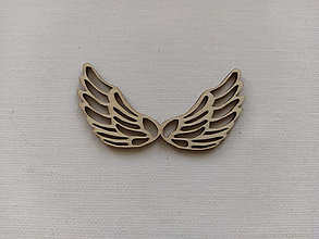 Polotovary - Macrame / Drevené anjelské krídla 7 cm x 3,5 cm - 16469864_