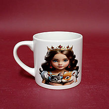 Nádoby - Hrnček espresso - detský motív s menom (espresso - princezná 4) - 16467174_