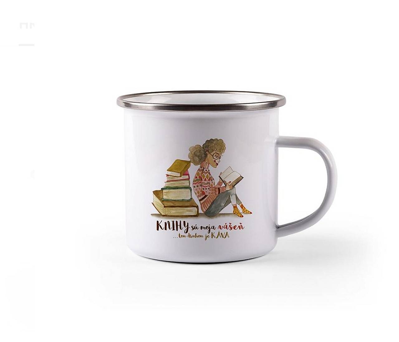 Plechové hrnčeky Lesovik (Knihy sú moja vášeň)