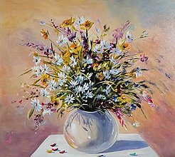 Obrazy - Obraz "Poľné kvety", 44.3x39.5 cm - 16467863_