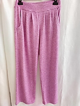 Nohavice - Dámské svetrové kalhoty růžové - 16467727_