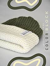 Detské čiapky - Detská čiapka COLORBLOCK Green - 16467490_