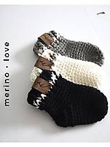 Detské topánky - Detské ponožky MERINOLOVE - 16467942_