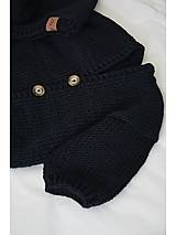 Detské oblečenie - Detský svetrík BLACK na zapínanie - 16467957_