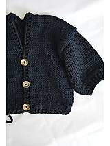 Detské oblečenie - Detský svetrík BLACK na zapínanie - 16467960_