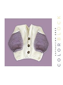Detské oblečenie - Detský svetrík na zapínanie COLORBLOCK Levander - 16467424_