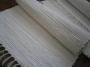 Úžitkový textil - tkany koberec biely - 16471492_
