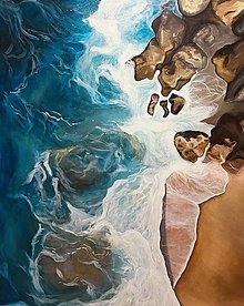 Obrazy - Oceán, maľba 80x100 cm - 16472154_