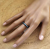 Prstene - Ebenové snubné prstene s tyrkysom - 16470759_