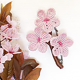 Brošne - "Sakura" Makramé brošňa - 16472286_
