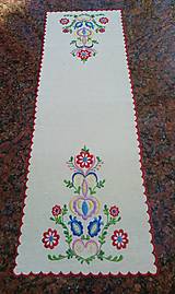 Úžitkový textil - Ručne vyšívaná dečka PS57 obdĺžnik 94x31cm - 16471917_