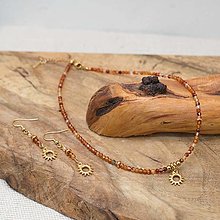 Sady šperkov - set z karneolu - náhrdelník a náušnice sunrise - 16471819_