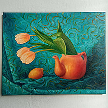 Obrazy - Zátišie s tulipánmi (50x40) - 16470511_