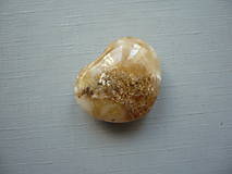 Minerály - Srdíčko - žlutý opál 22 mm, č.3s - 16471584_