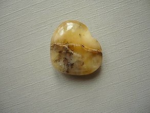 Minerály - Srdíčko - žlutý opál 21 mm, č.4w - 16471572_