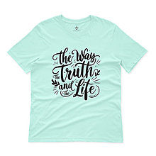 Topy, tričká, tielka - Tričko s bibickým citátom Cesta, pravda a život (Frost) - 16472735_
