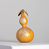 Dekorácie - Gourd #G36 | Kalabasa, prírodná drevená dekorácia - 16471836_