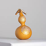 Dekorácie - Gourd #G36 | Kalabasa, prírodná drevená dekorácia - 16471838_
