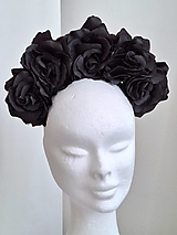 Ozdoby do vlasov - Dizajnová kvetinová čelenka v mexickom štýle La Muerte - 16471515_