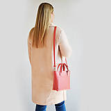 Kabelky - Kožená taška Tote bag City Mini (coral pink) - 16473185_