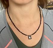 Sady šperkov - Onyx Turtle Stainless Steel Necklace / Náhrdelník ónyx, korytnačka, oceľ E027 - 16473552_