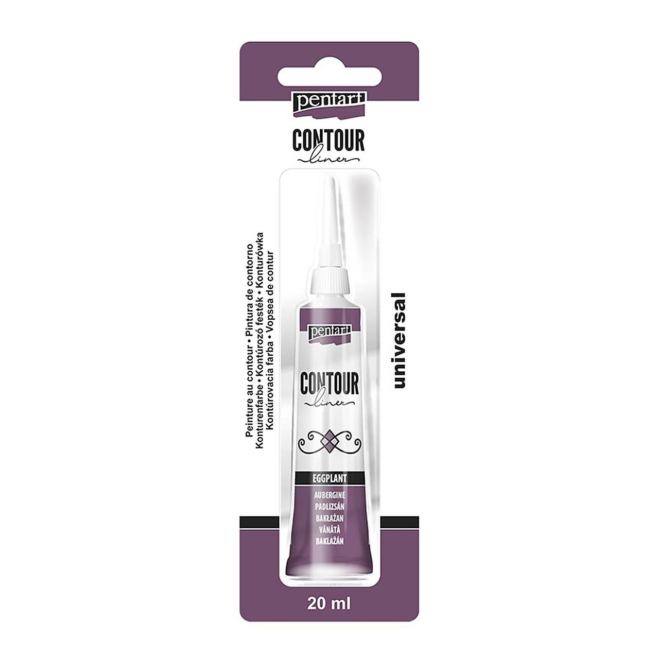 Univerzálna kontúra, 20 ml, Pentart (baklažánová)