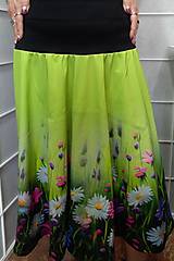Sukne - Půlkolová sukně - luční kvítí, velikost M/L - POSLEDNÍ KUS! - 16474200_