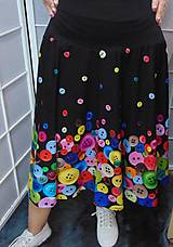 Sukne - Půlkolová sukně - barevné knoflíky, velikost S/M - POSLEDNÍ KUS! - 16474292_