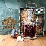 Nádoby - Personalizovaná Karafa na Whisky Set Specials + Poháre, Kamene - 16474473_