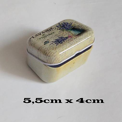 Obalový materiál - Kovová mini krabička - 5,5cmx4cm - 1ks - 16475663_