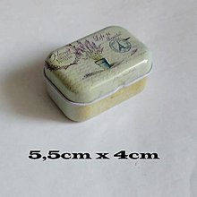 Obalový materiál - Kovová mini krabička - 5,5cmx4cm - 1ks - 16475679_