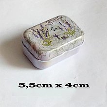 Obalový materiál - Kovová mini krabička - 5,5cmx4cm - 1ks - 16475686_