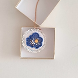 Náhrdelníky - Modrý kvet, Náhrdelník 6 cm - 16472918_