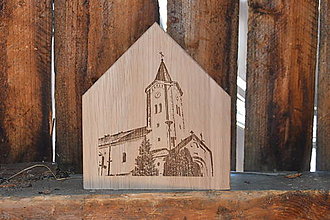 Dekorácie - Drevená dekorácia - Kostolík náš - 16473283_