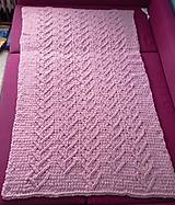 Úžitkový textil - Pletená deka, srdiečkový vzor - 16474726_