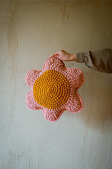 Úžitkový textil - Vankúše - kvetiny (Ružová) - 16473230_