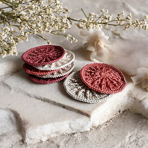 Úžitkový textil - Masážna odličovacia žinka ECO | set Coral Beauty - 16477816_