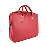 Veľké tašky - Kožená pracovná cestovná taška v červenej farbe - 16476708_