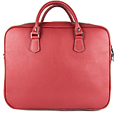 Veľké tašky - Kožená pracovná cestovná taška v červenej farbe - 16476709_