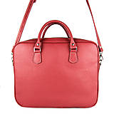 Veľké tašky - Kožená pracovná cestovná taška v červenej farbe - 16476710_