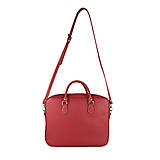 Veľké tašky - Kožená pracovná cestovná taška v červenej farbe - 16476711_