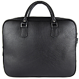 Veľké tašky - Kožená pracovná cestovná taška v čiernej farbe - 16476770_